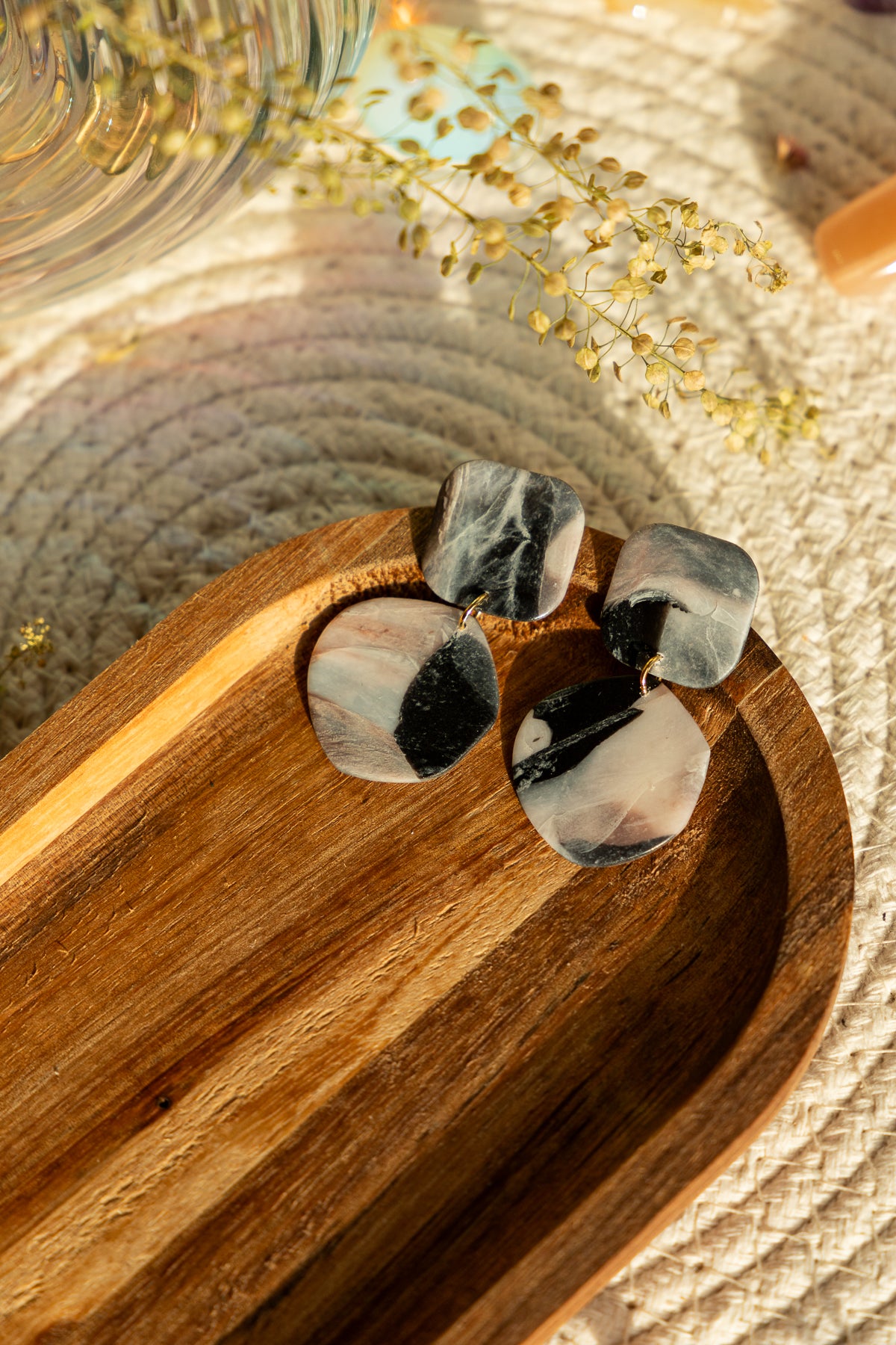 Oorbellen | Gigi Warm Marble