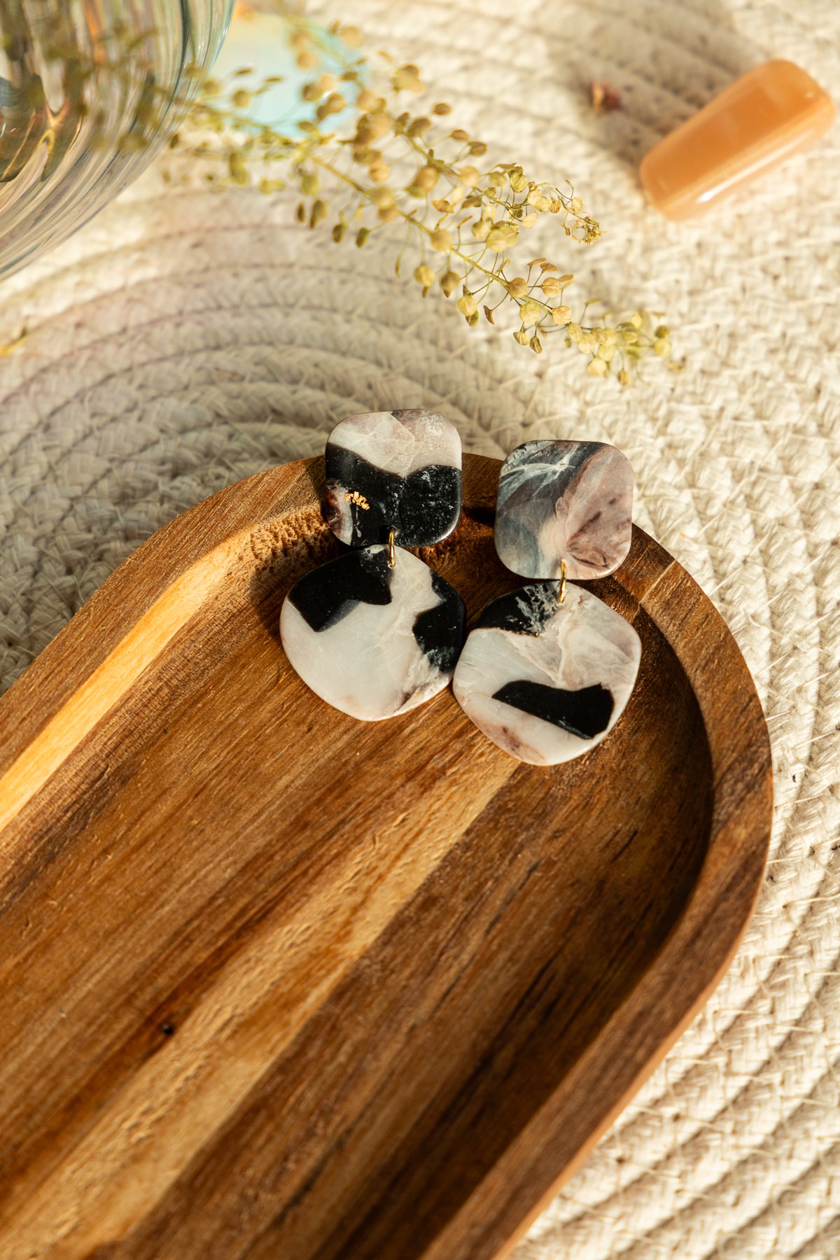 Oorbellen | Gigi Warm Marble