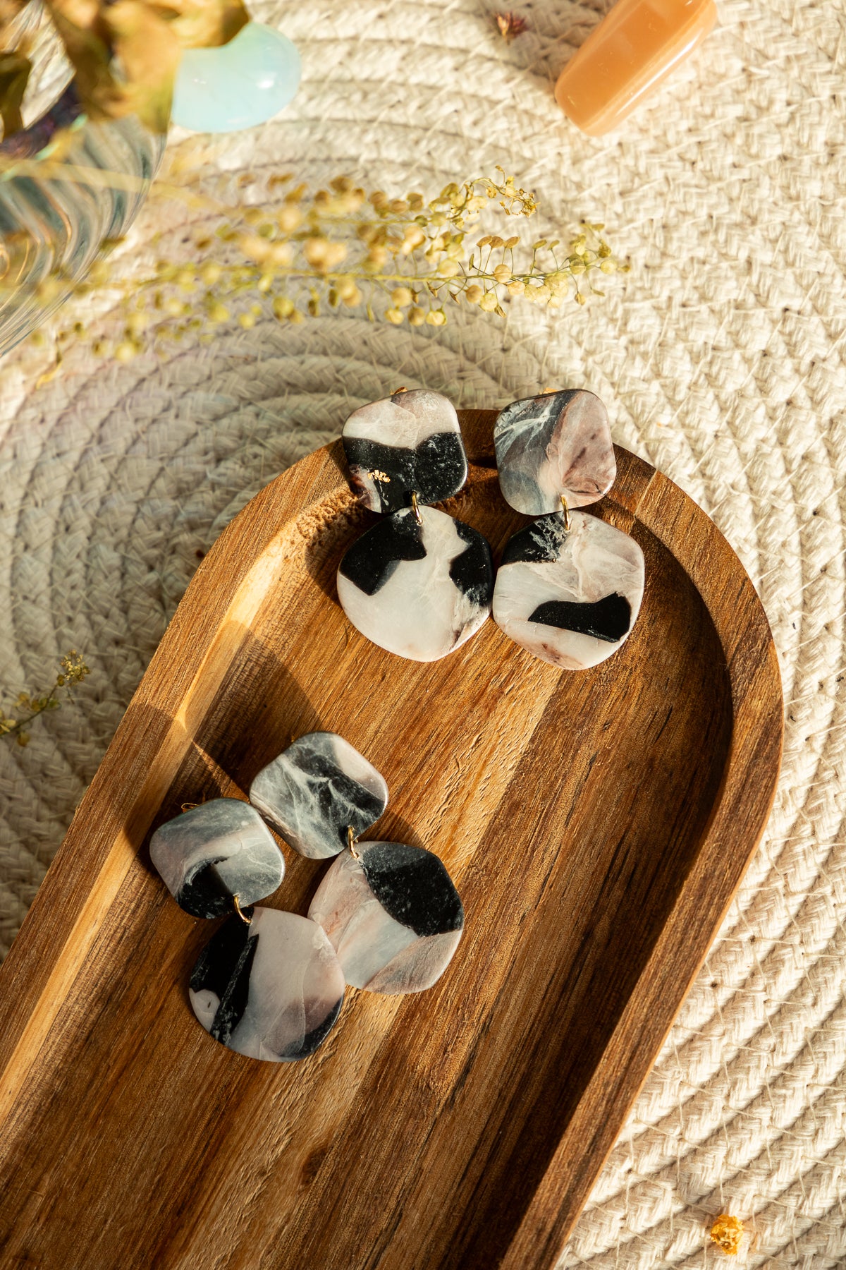 Oorbellen | Gigi Warm Marble