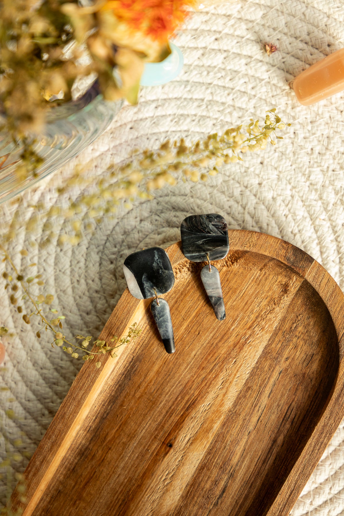 Oorbellen | Tony Warm Marble