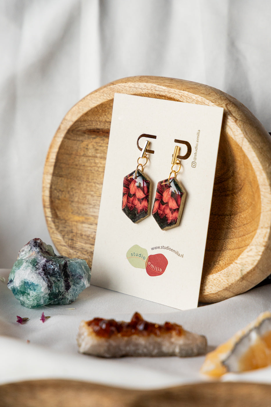 oorbellen, oorbellen collectie, nieuwe collectie, oorbellen kopen, sieraden, handgemaakte sieraden, handgemaakte oorbellen, herfst, winter, bloemen oorbellen