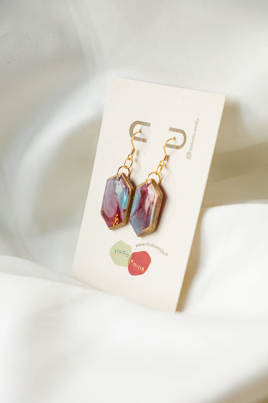 Oorbellen | Ocean Ruby Hex