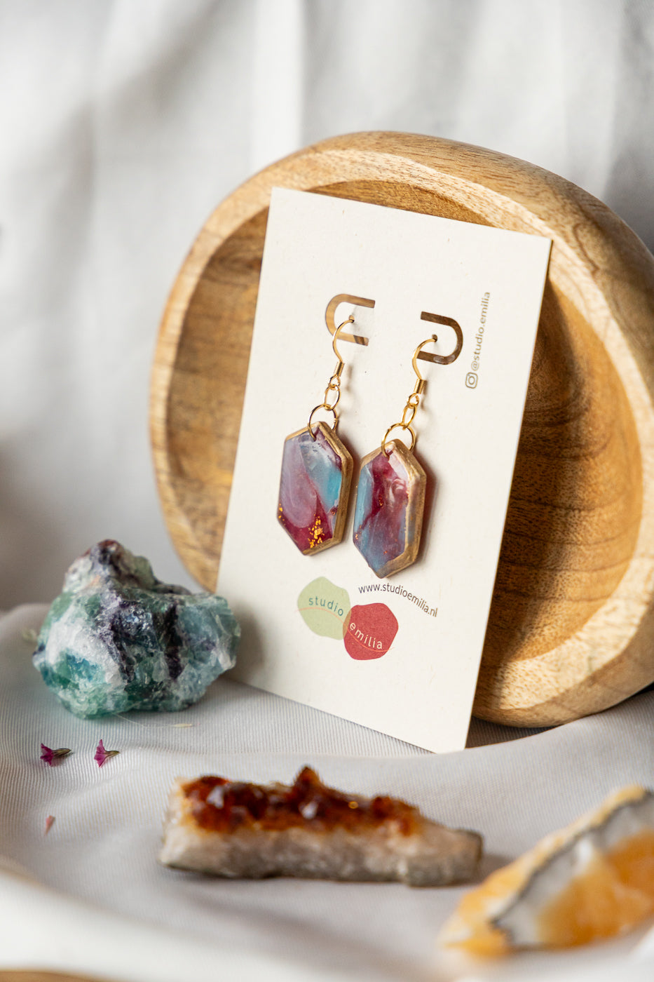 Oorbellen | Ocean Ruby Hex