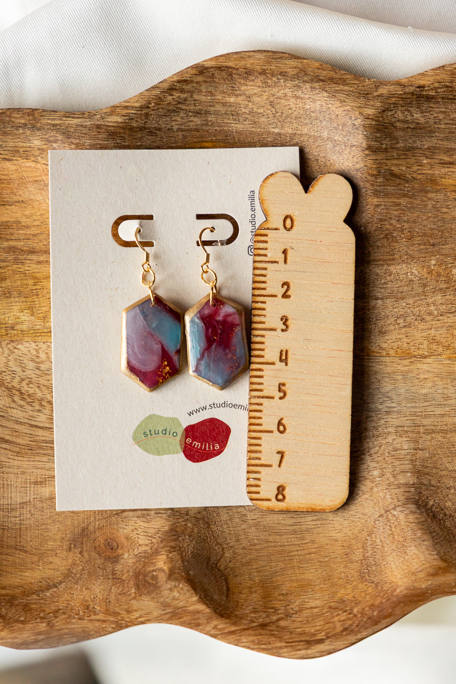 Oorbellen | Ocean Ruby Hex