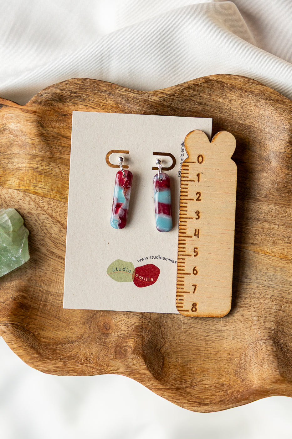 kerst oorbellen, oorbellen cadeau, oorbellen winter, winter collectie, handgemaakte sieraden, cadeau voor haar