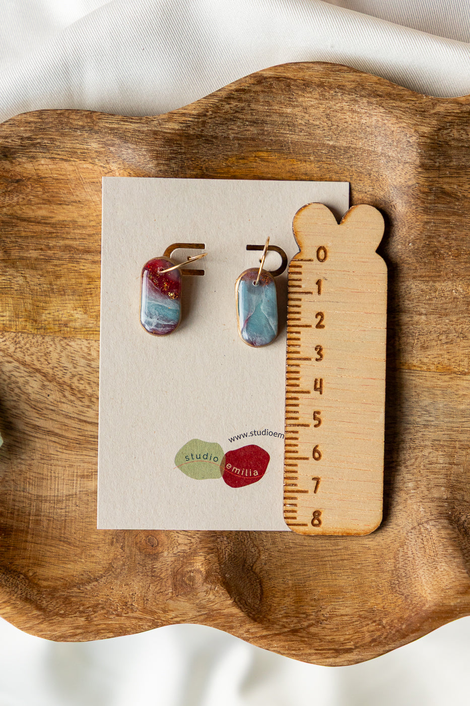 oorbellen van klei, sieraden, nieuwe collectie, handgemaakte sieraden, handgemaakte oorbellen, blauwe oorbellen, rode oorbellen, cadeau voor haar