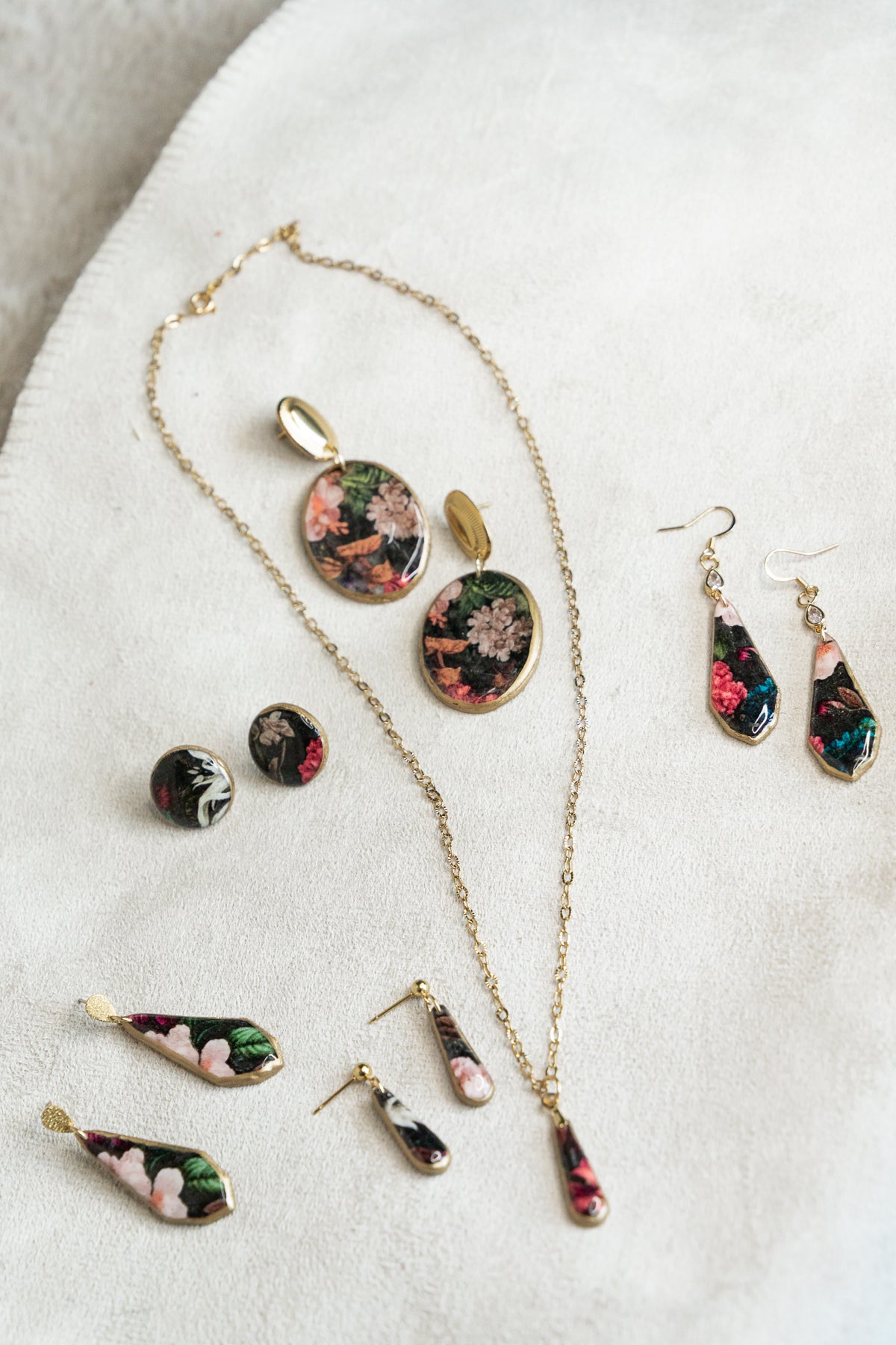 Oorbellen | Midnight Garden Oval