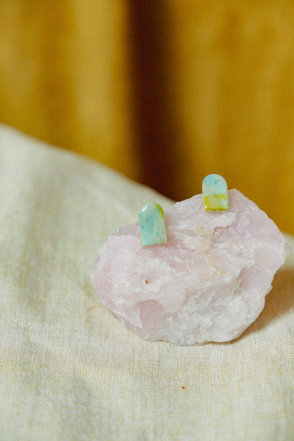 groene oorstekers, arches, oorbellen van klei, polymeerklei oorbellen, handgemaakte sieraden, oorstekers, rvs sieraden, cadeau voor haar