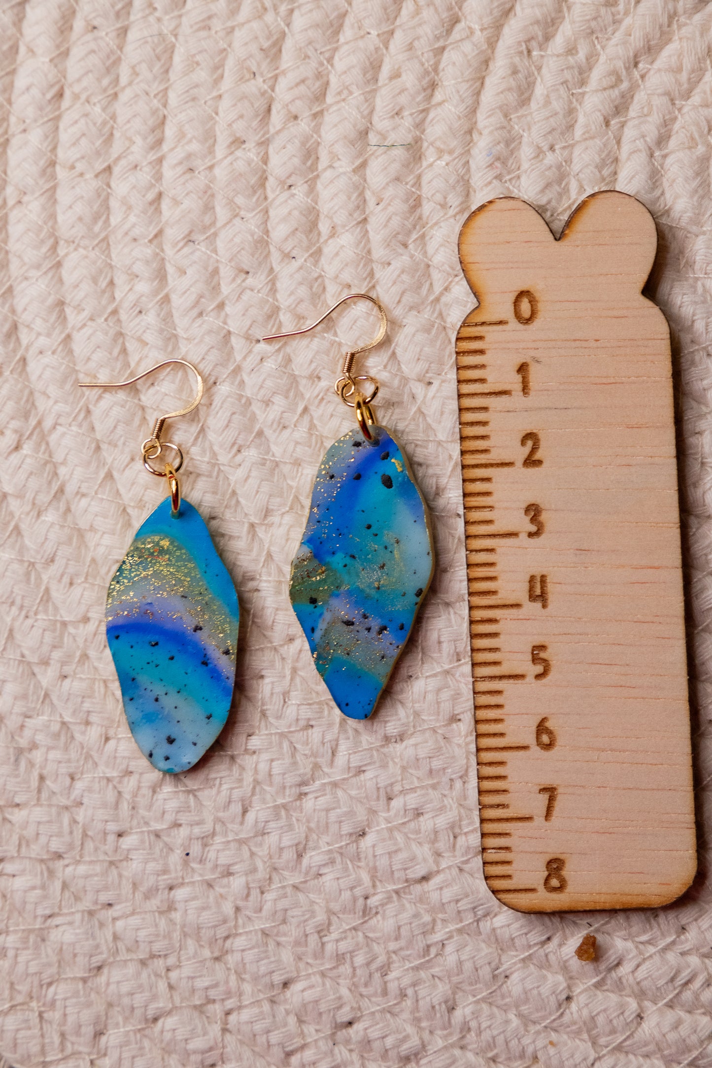 Earrings | Ash Blue Agate