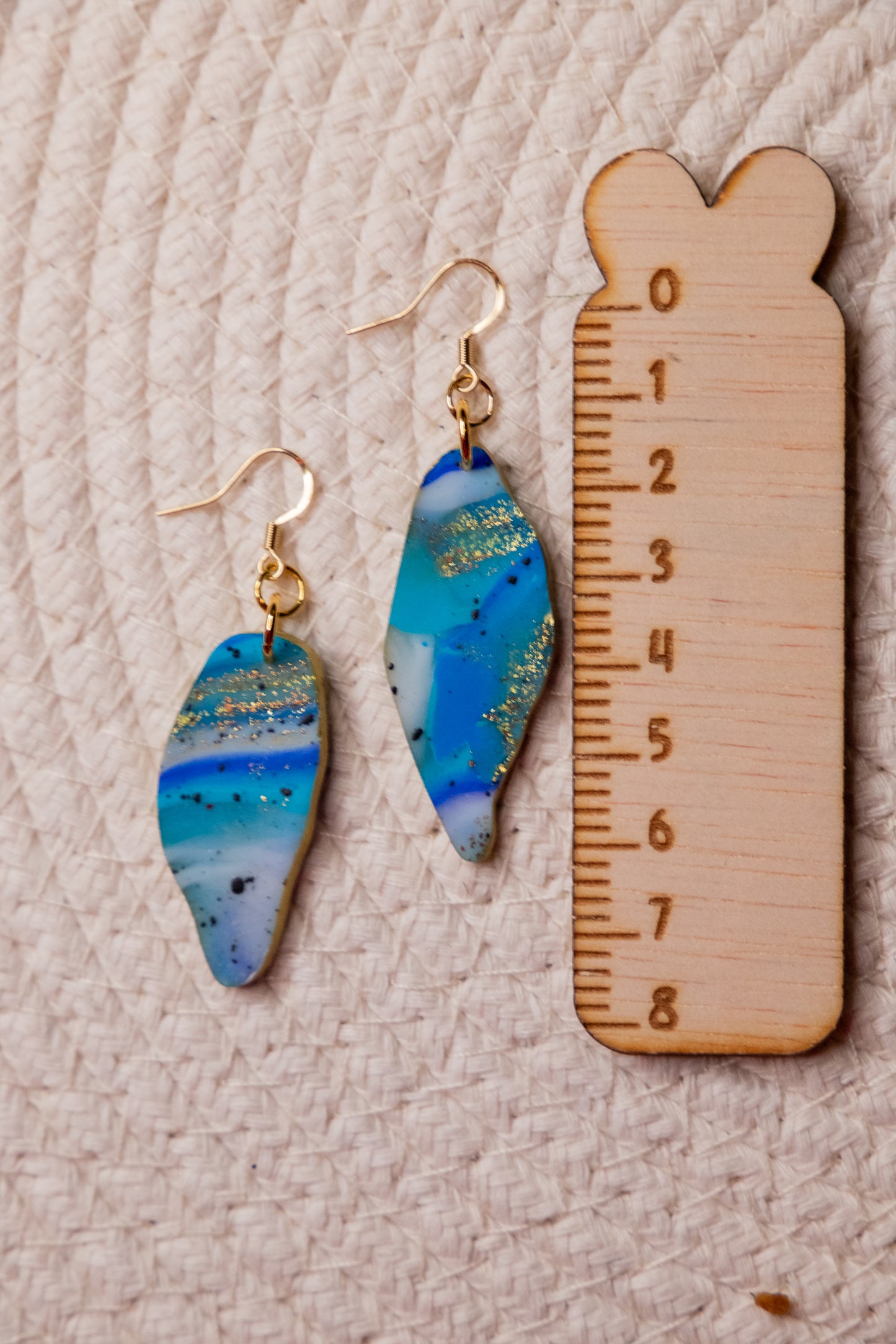 Earrings | Ash Blue Agate