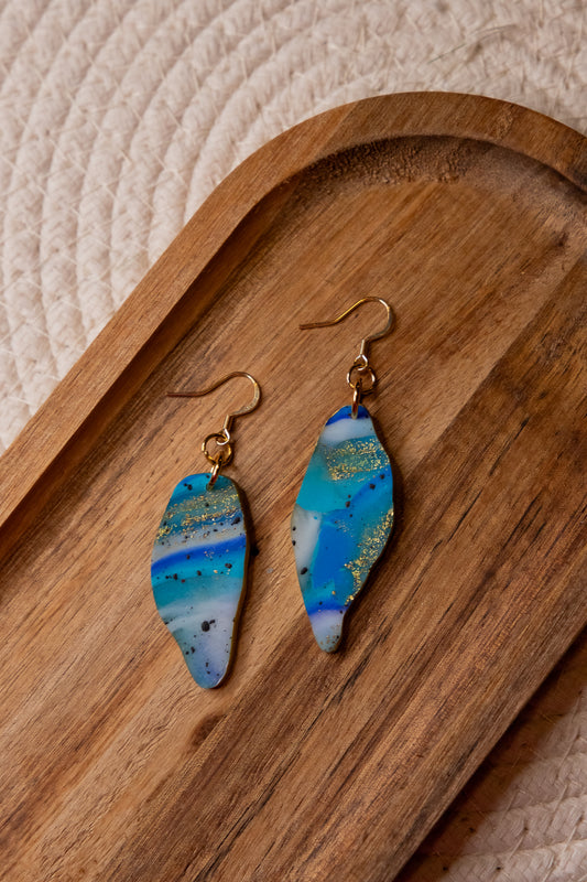 Earrings | Ash Blue Agate