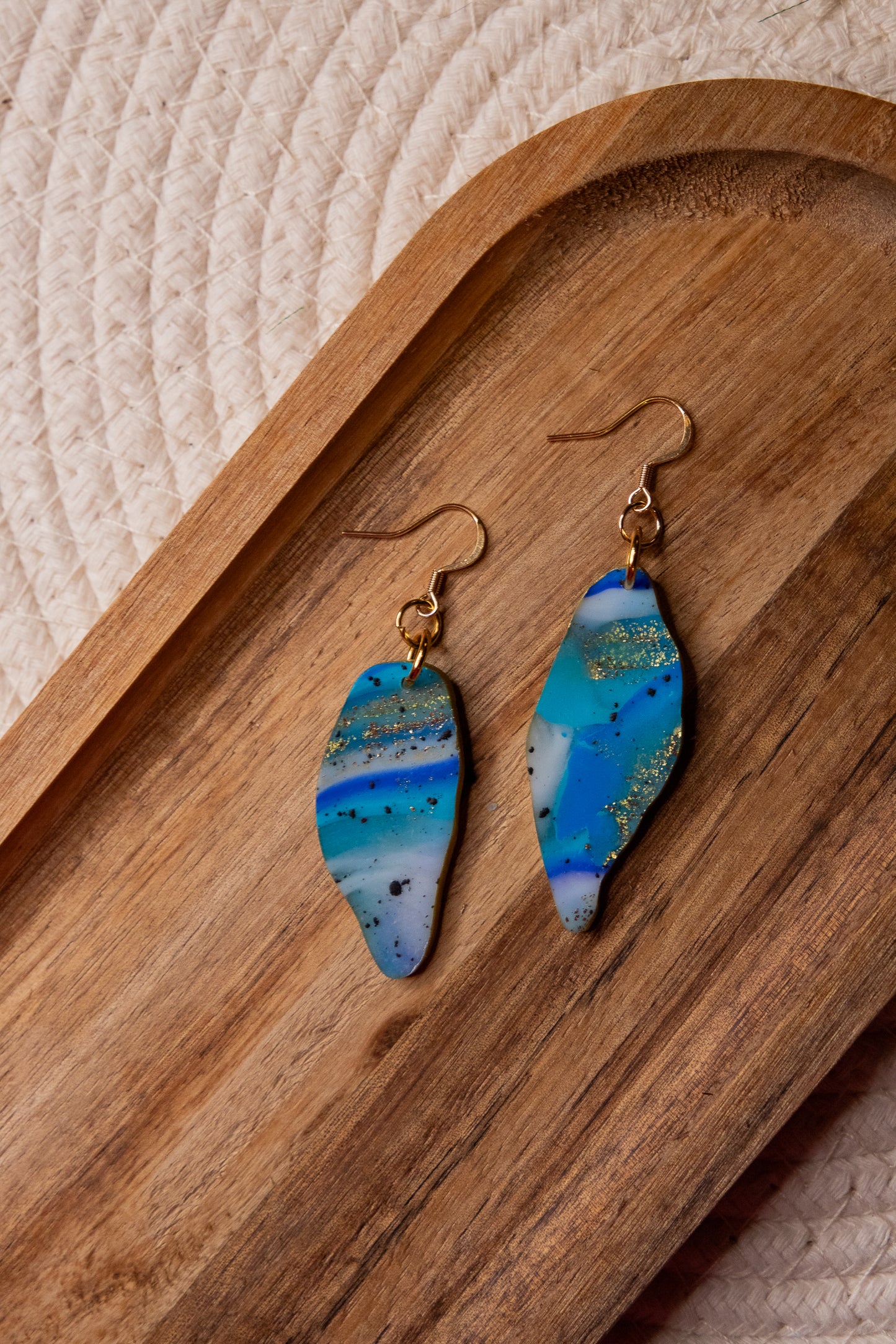 Earrings | Ash Blue Agate