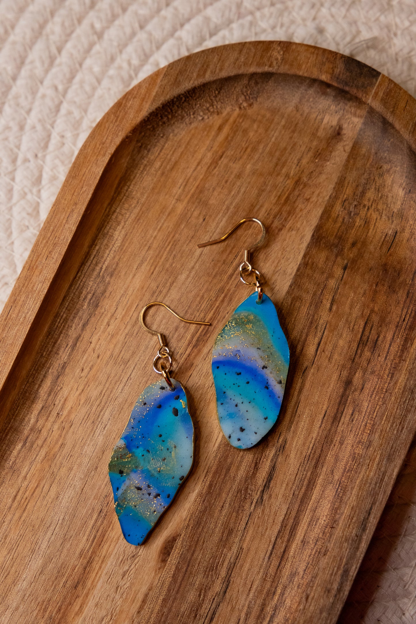 Earrings | Ash Blue Agate