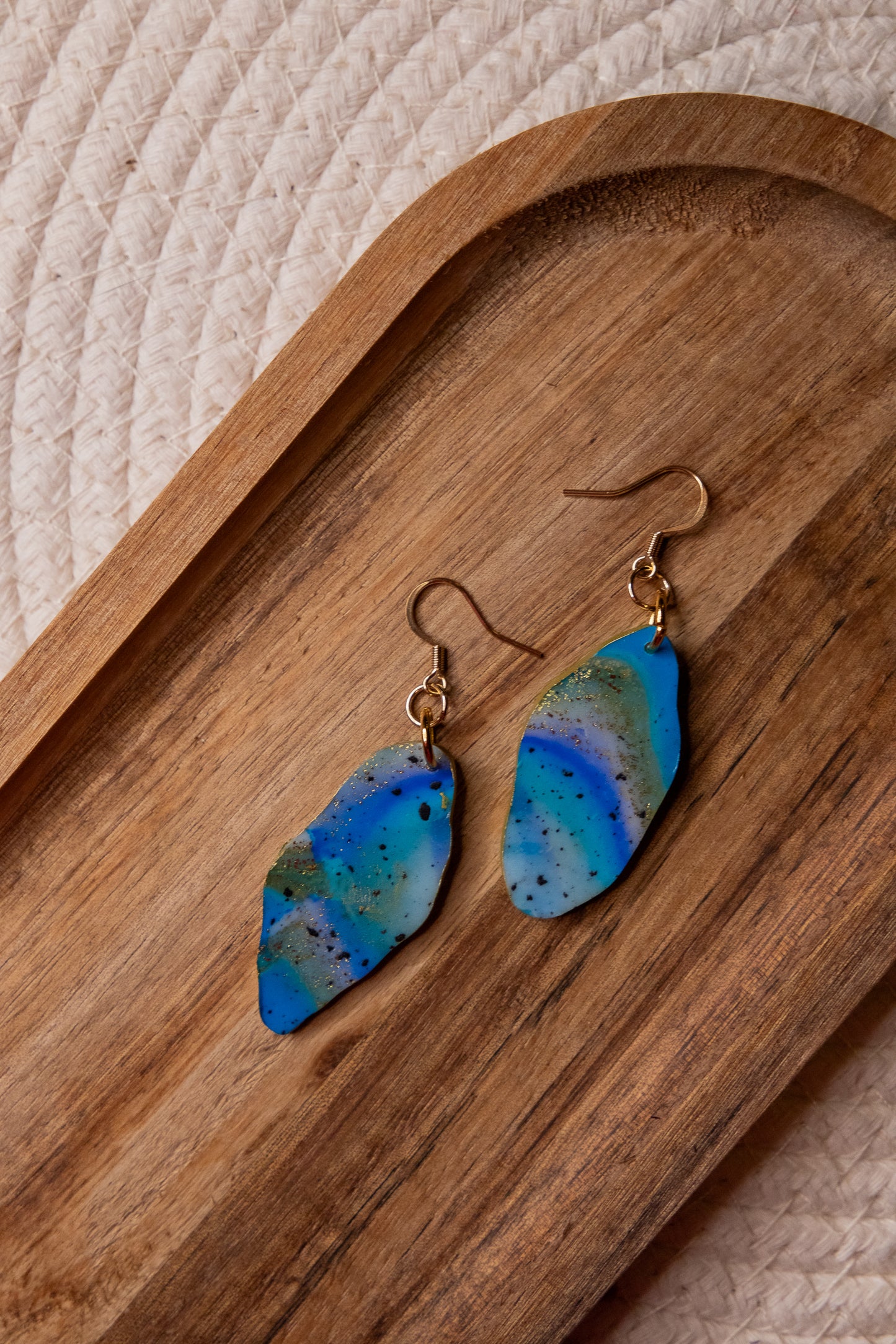 Earrings | Ash Blue Agate