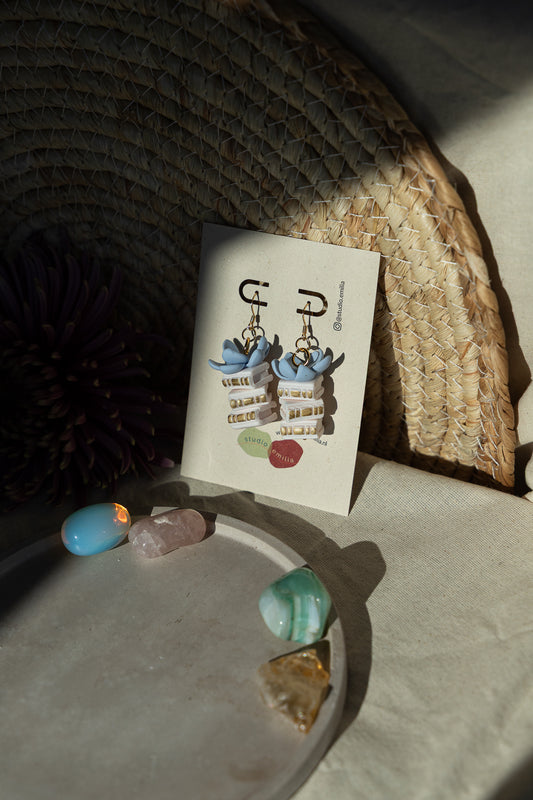 oorbellen, bloemen, boeken, boekenoorbellen