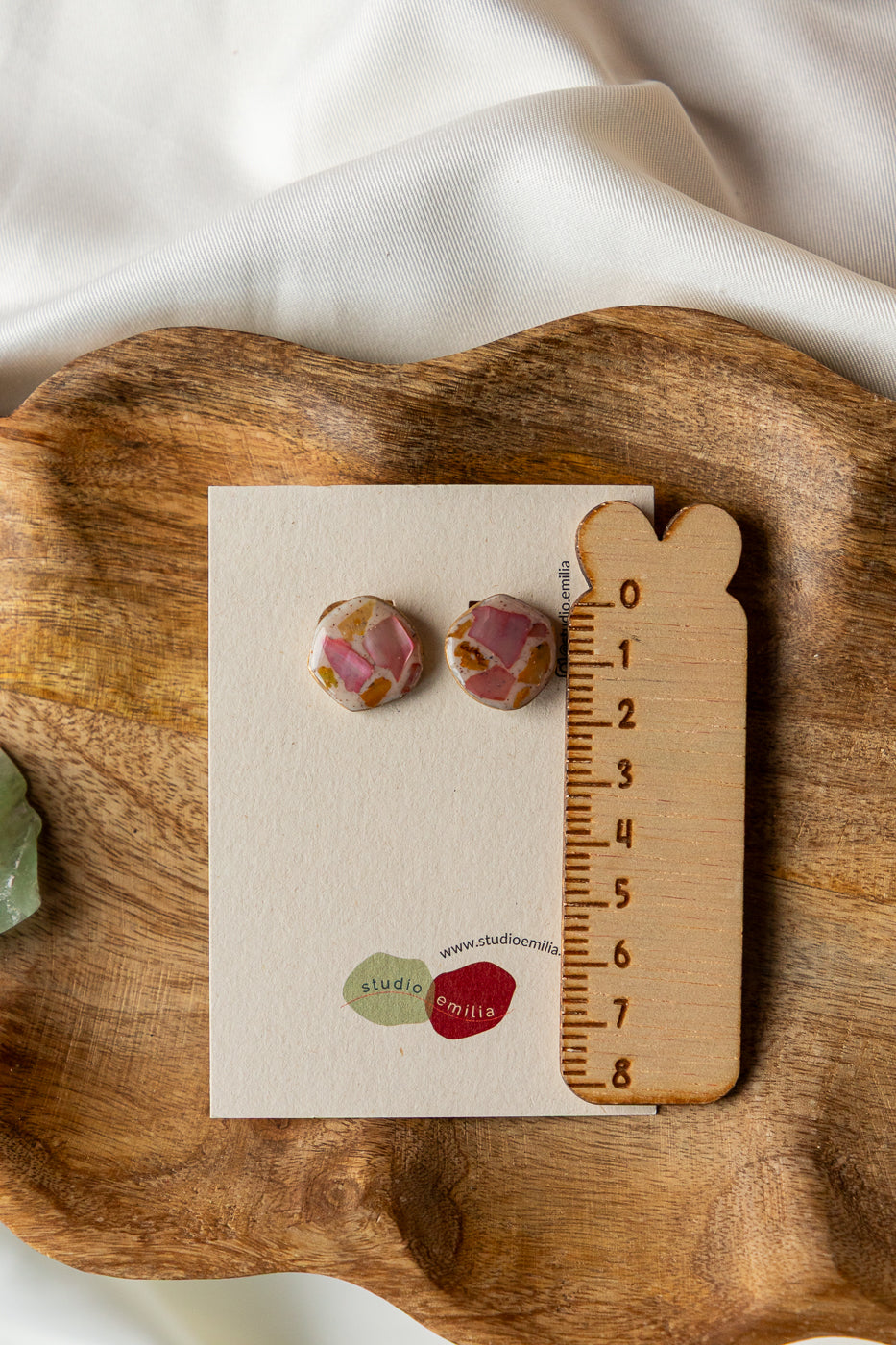 Oorbellen | Mother of Pearl pink stud