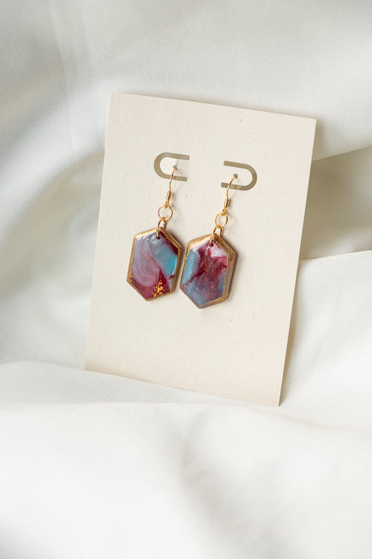 Oorbellen | Ocean Ruby Hex