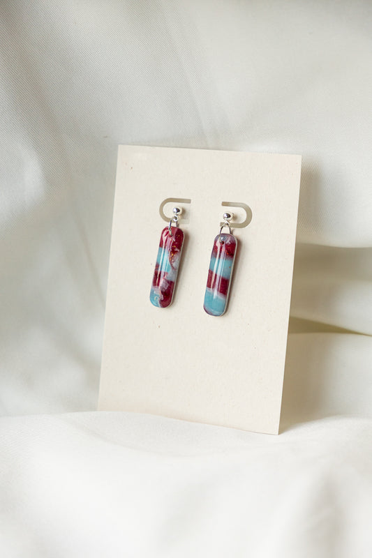 kerst oorbellen, oorbellen cadeau, oorbellen winter, winter collectie, handgemaakte sieraden, cadeau voor haar