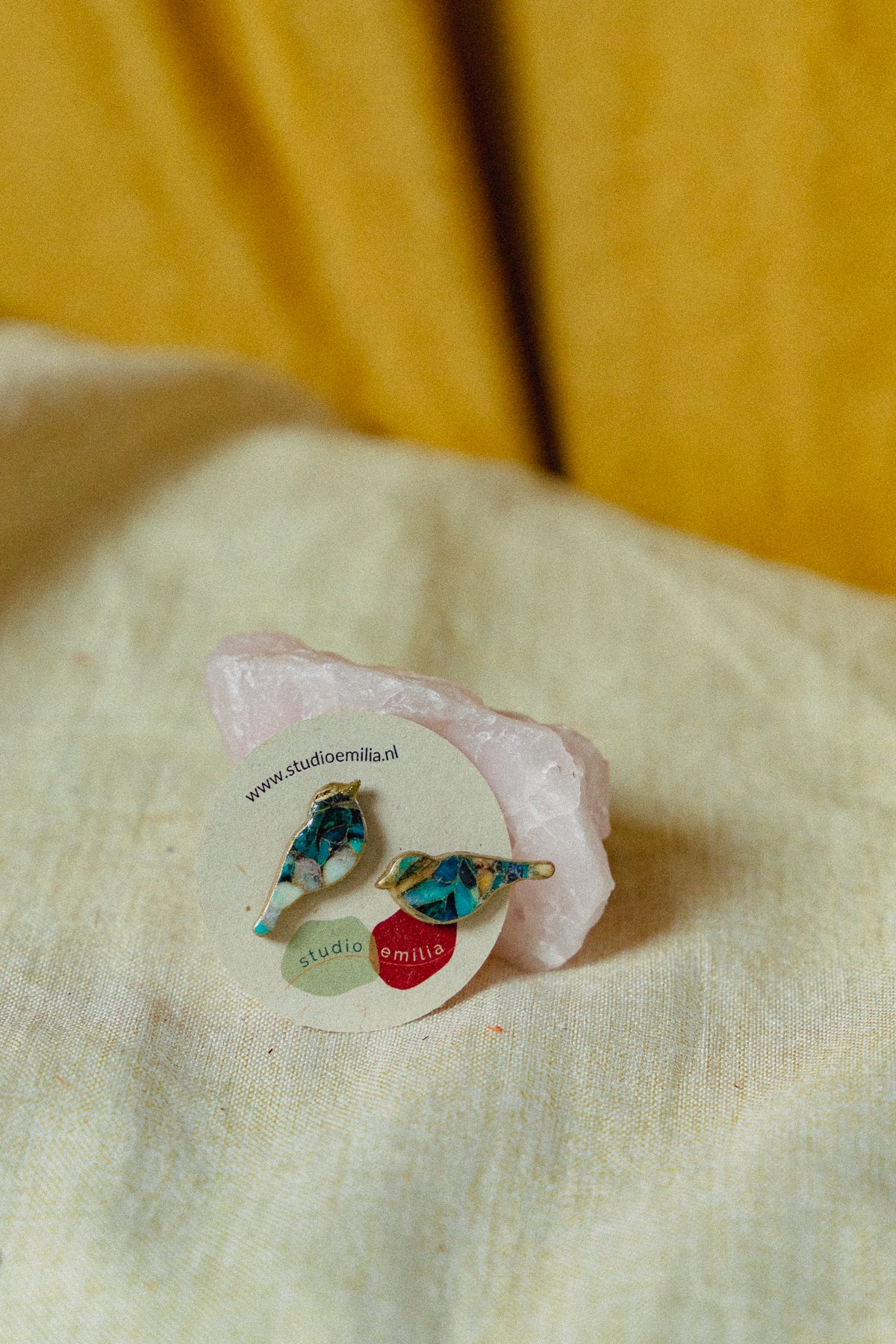stekers, oorstekers, vogel oorbellen, bird earrings, kleine oorbellen, handgemaakt, lichtgewicht oorbellen