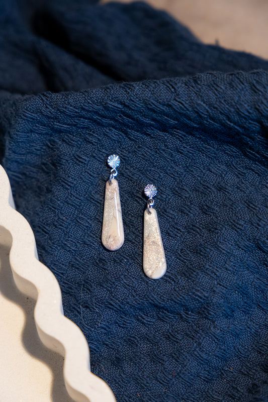 dames oorbellen, oorbellen van klei, zilveren oorbellen, handgemaakte sieraden