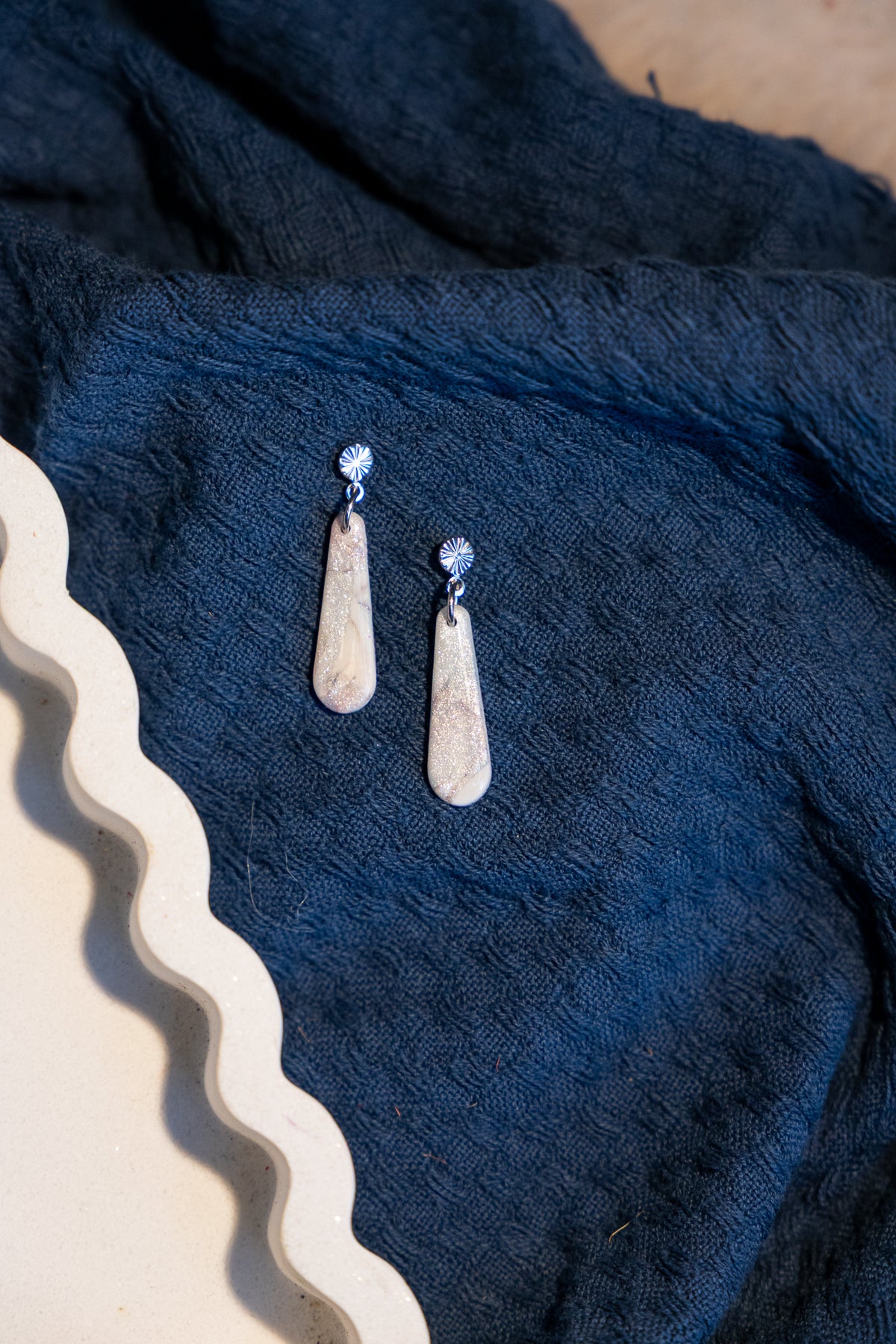 dames oorbellen, oorbellen van klei, zilveren oorbellen, handgemaakte sieraden