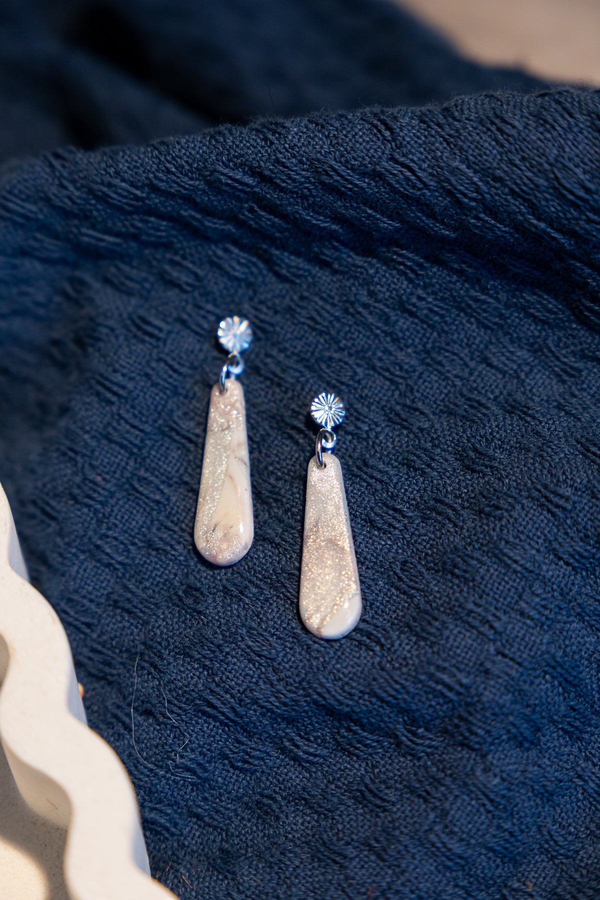 dames oorbellen, oorbellen van klei, zilveren oorbellen, handgemaakte sieraden