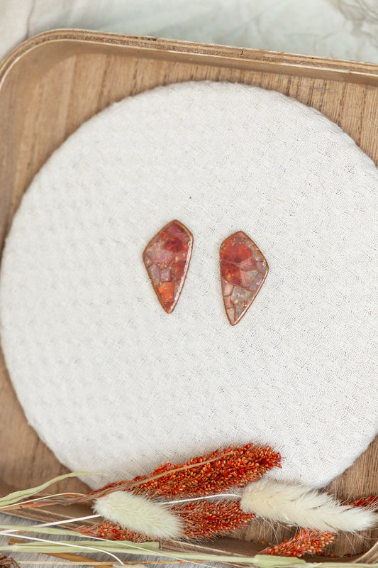 oorbellen van klei, klei oorbellen, sieraden, handgemaakte sieraden, statement sieraden, dames oorbellen