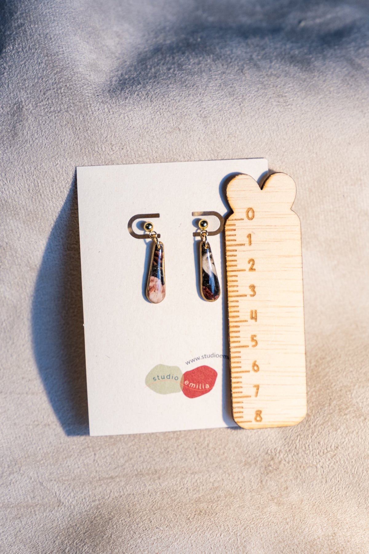 Oorbellen | Midnight Garden Mini + hanger met ketting set