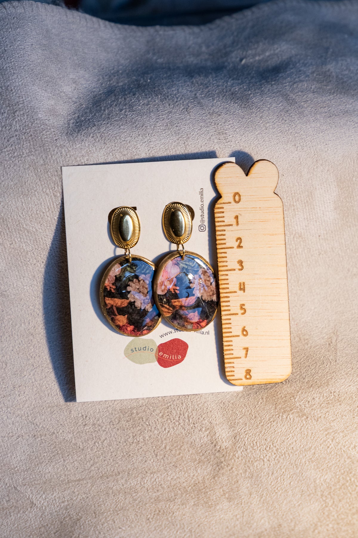 Oorbellen | Midnight Garden Oval