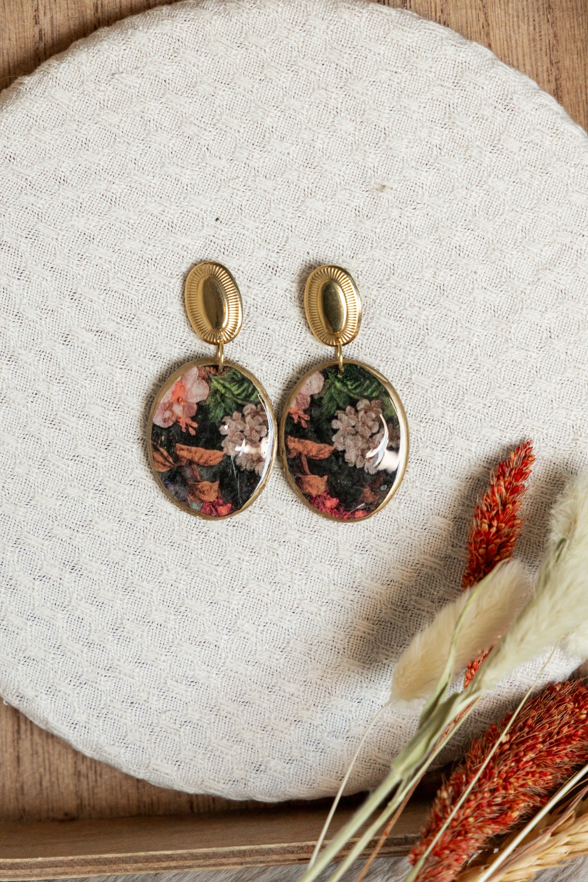 Oorbellen | Midnight Garden Oval