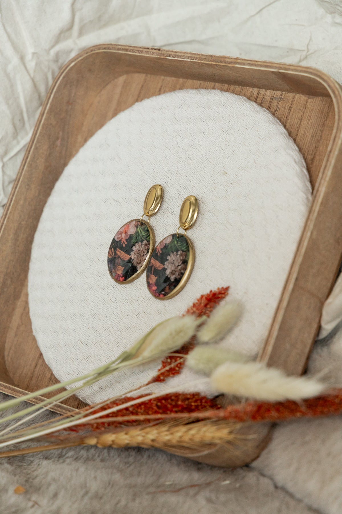 Oorbellen | Midnight Garden Oval