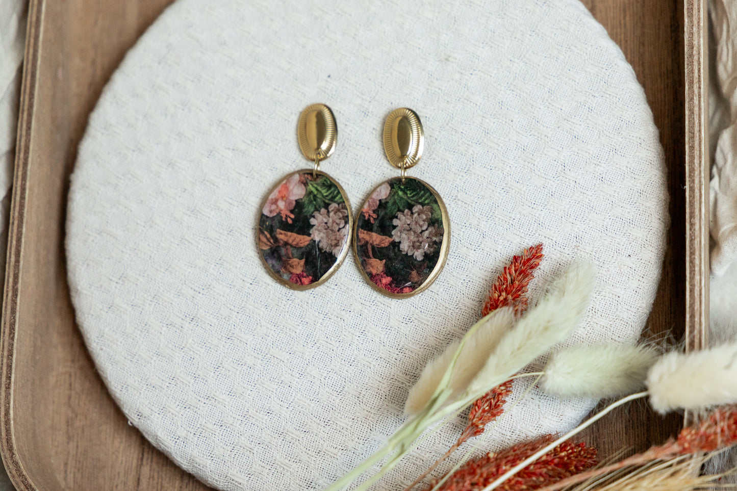 Oorbellen | Midnight Garden Oval