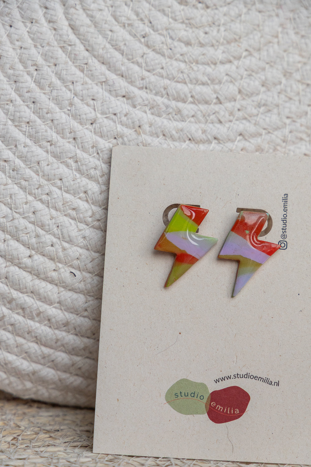 Oorbellen | Retro Beach studs lightning