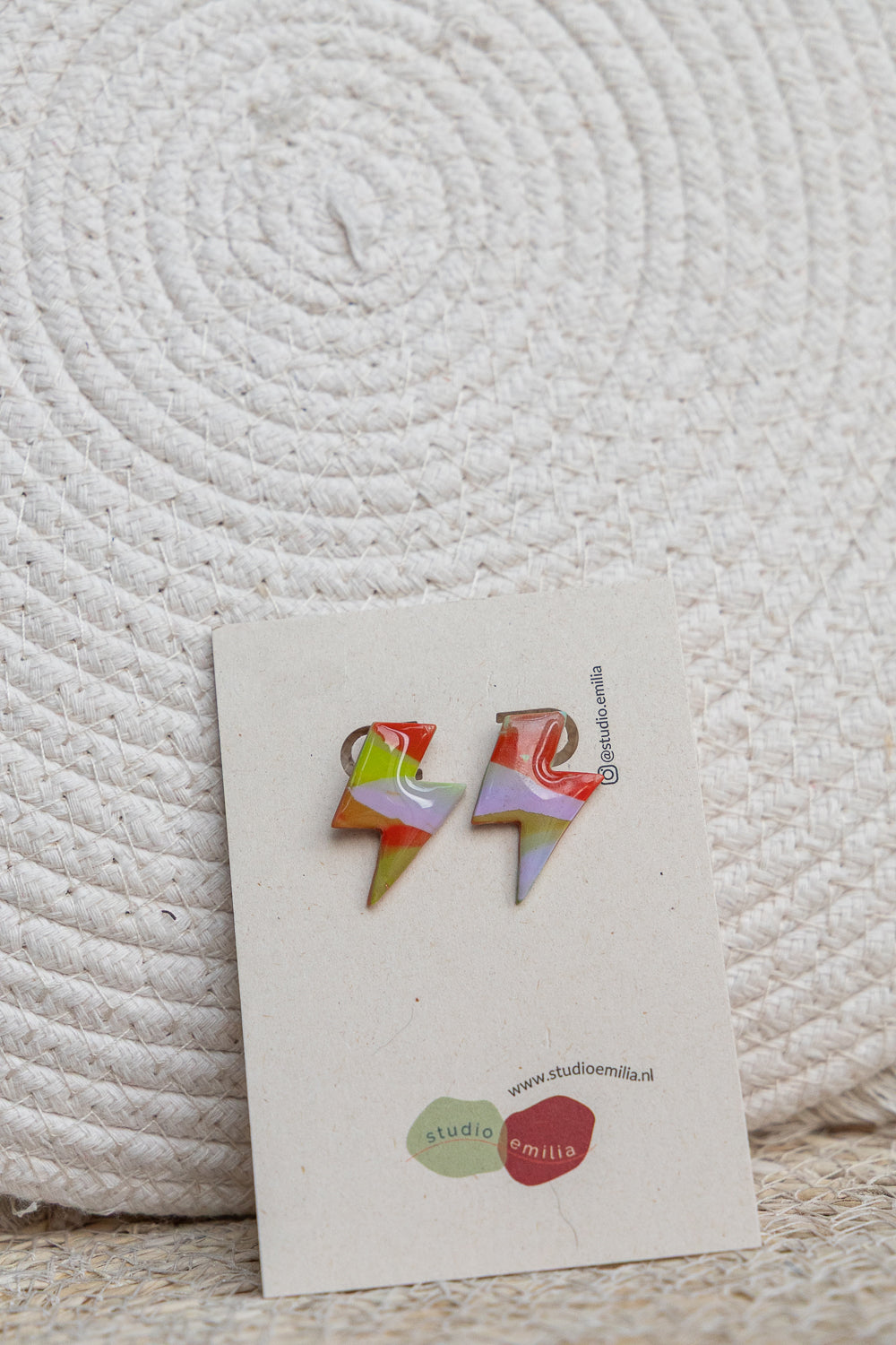 Oorbellen | Retro Beach studs lightning