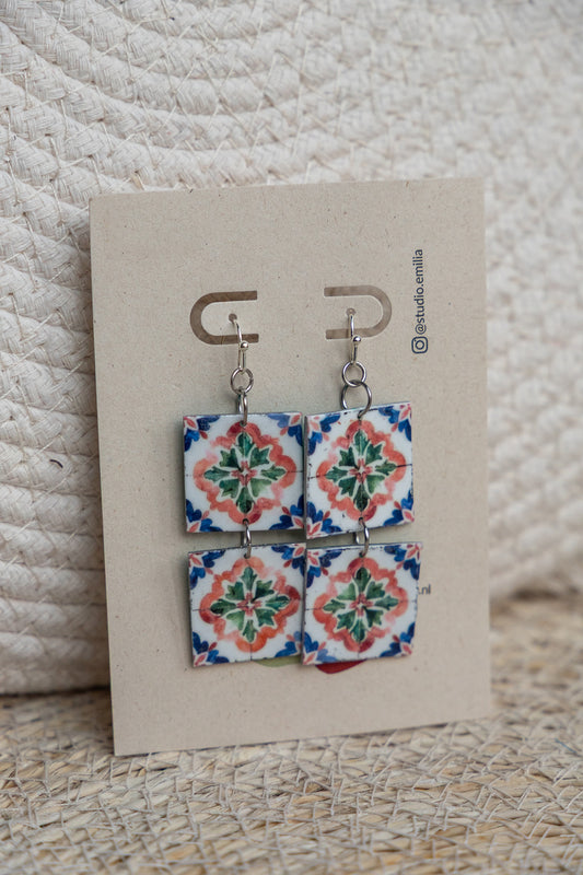 Oorbellen | Tiles Greece Double