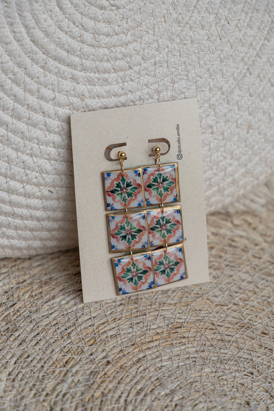 Oorbellen | Tiles Triple